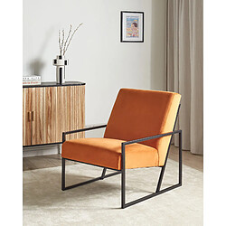 Beliani Fauteuil DELARY Velours Orange