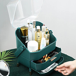 Universal Boîte de rangement de cosmétiques de grande capacité imperméable à l'eau et à la poussière toilette bureau beauté maquillage tissu protéine soin tiroir de rangement