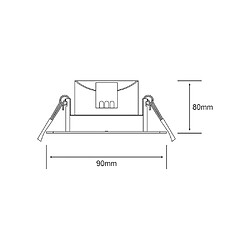 Inspired Downlight encastré rond réglable, 2,5 'SCO 7W Blanc naturel 4000K, 560lm, Inc. Driver