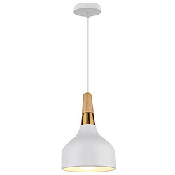 Stoex Lampe À Suspension Moderne Ø15CM Plafonnier Vintage Lampe À Suspension Nordique Pour Café, Bar, Restaurant (Blanc) 