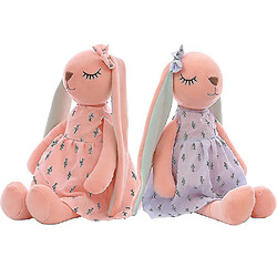 Universal Poupée de lapin à longue oreille mignonne, compagnon de sommeil en peluche doux