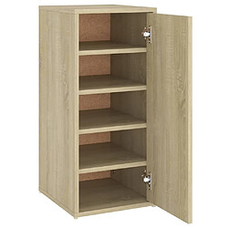 Maison Chic Armoire à chaussures | Meuble de rangement à chaussures Meuble d'Entrée Chêne sonoma 32x35x70 cm Aggloméré -MN84946