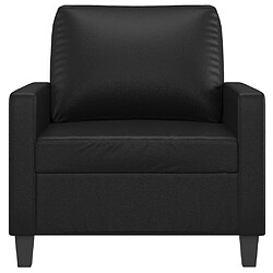 Avis Maison Chic Fauteuil relax,Chaise pour salon Noir 60 cm Similicuir -MN29717