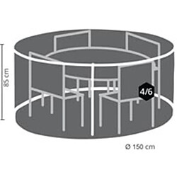 Perel Housse D'Extérieur Pour Ensemble De Jardin Rond - Ø 150 Cm