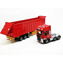 Acheter Universal Simulation semi-remorque poids lourd camion benne camion alliage transport modèle jouet camion modèle collection cadeau |(Rouge)