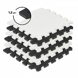 Kinderkraft Tapis d'Éveil Bébé LUNO, Éducatif, Puzzle Mousse, Blanc/Noir