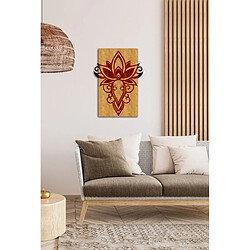 EPIKASA Décoration Murale en Métal et Bois Fleur de Lotus 3