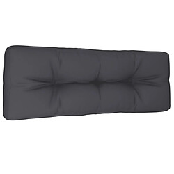 vidaXL Coussin de palette anthracite 120x40x12 cm tissu