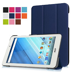 Xeptio Housse Acer Iconia One 8 B1-850 Style Cuir bleu avec Stand - Etui coque de protection