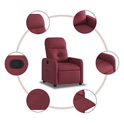 Acheter vidaXL Fauteuil inclinable Rouge bordeaux Tissu