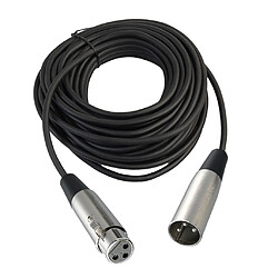 Acheter CÂBLE D'EXTENSION MICROPHONE MICROPHONE XLR 3 Broches MÂLE À FEMELLE NOIR 65ft