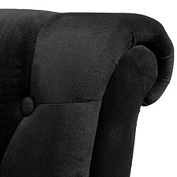 Acheter vidaXL Chaise de canapé avec dossier haut Noir Tissu