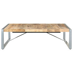 ComfortXL Table Basse 140x140x40 Cm Bois De Manguier Brut