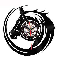 Universal Horloge de disque de cheval horloge lumineuse vin horloge murale murale pour kic art déco