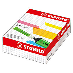 Recharges Stabilo Boss - Boite de 20 couleurs assorties