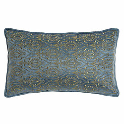 Coussin DKD Home Decor 8424001850396 Bleu Doré Polyester Velours Aluminium (50 x 10 x 30 cm)