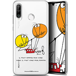 Caseink Coque Pour Huawei P30 Lite (6.2 ) [Gel HD Collection Les Shadoks ? Design Vivre Pour Pomper - Souple - Ultra Fin - Imprimé en France]