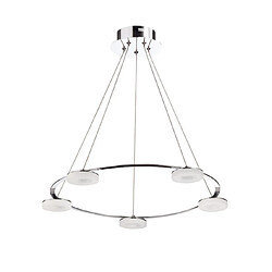 Luminaire Center Suspension LED Nimbus Chrome poli, blanc givré