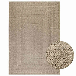 vidaXL Tapis ZIZUR beige 160x230 cm aspect de jute intérieur extérieur