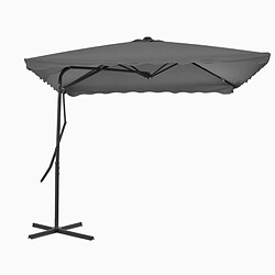 vidaXL Parasol d'extérieur avec mât en acier 250 x 250 cm Anthracite