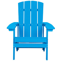 Acheter Beliani Chaise de jardin ADIRONDACK Bois d'ingénierie Bleu