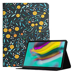 Etui en PU Flore à motifs avec support orange pour votre Samsung Galaxy Tab A7 Lite 8.7 T220/T225