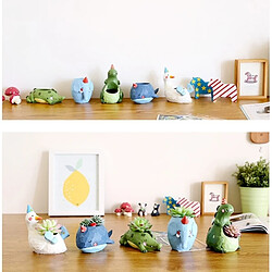 Wewoo Pot de fleur Belle Maison Jardin Bureau Résine de Bande Dessinée Animal Baleine En Forme de Plante Décoration Flower Pots Jardinière pas cher