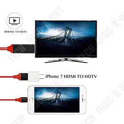 Tech Discount Câble TV avec écran identique TD® iPhone vers HDMI Transmission fluide Compatibilité multiple