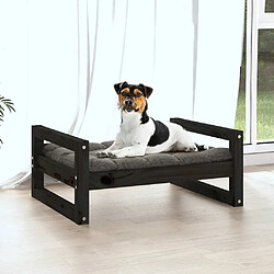 Avis Maison Chic Niche Lit pour chien | Panier couchage pour chien Noir 55,5x45,5x28 cm Bois de pin solide -GKD47772