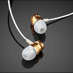 Avis GUPBOO Écouteurs filaires en métal de 3,5 mm Écouteurs intra-auriculaires anti-dérapants Écouteurs stéréo Super Bass Casque de musique pour Samsung