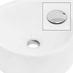 Vasque ronde 45x36x13 cm Blanc en céramique ML-Design pas cher