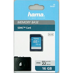 Hama Carte mémoire SDHC 16 GB, Classe 10