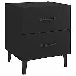 Maison Chic Lot de 2 Tables de chevet - Tables de Nuit Noir 40x35x47,5 cm pas cher