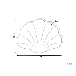 Avis Beliani Coussin CONSOLIDA Velours Unicolore Blanc cassé