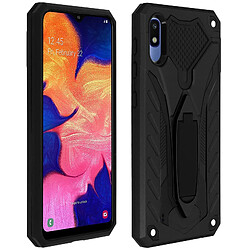 Avizar Coque Galaxy A10 Protection Bi-matière Antichoc Fonction support Noir