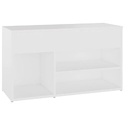 Maison Chic Banc à chaussures | Meuble de rangement à chaussures Meuble d'Entrée Blanc 80x30x45 cm Aggloméré -MN92626