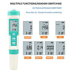 Testeur de Compteur Numérique 7in1 TDS Ph PPM EC TDS Mètre Stylo Pureté de L'eau PPM Filtre pas cher