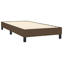 Acheter Maison Chic Structures de lit + matelas,Lit à sommier tapissier avec matelas Marron foncé 90x190 cm -MN68410