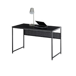 Acheter Pegane Table de bureau / pieds en métal coloris noir - Longueur 120 x Hauteur 74 x Profondeur 60 cm