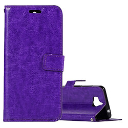 Wewoo Housse Étui Violet pour cartes et porte-monnaie cadre photo Huawei Y5 2017 Crazy Horse Texture horizontale Flip en cuir avec titulaire fentes