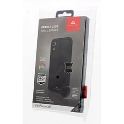 Black Rock Coque "Robust Real Leather" pour iPhone Xr d'Apple, Noir