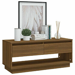 Acheter Maison Chic Meuble TV scandinave - Banc TV pour salon Chêne marron 102x41x44 cm Aggloméré -MN75018