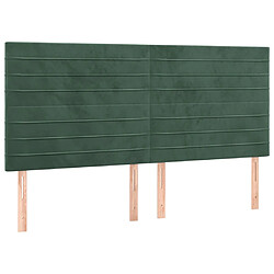 vidaXL Têtes de lit 4 pcs Vert foncé 90x5x78/88 cm Velours