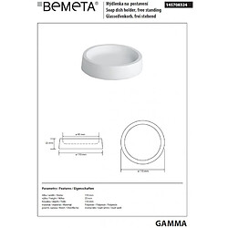 Bemeta - Maison De La Tendance Porte-savon à poser rond GAMMA en résine 11 x11 x2,5 cm