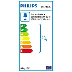 Philips Burlap Lampe avec spots orientables, sans ampoule, nickel 2 x 40 W Nickel