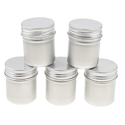 5 Pcs 50ML Pots Vide en Aluminium Pot Cosmétique Rechargeable pour à Lèvre