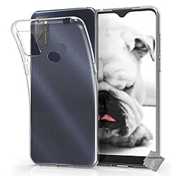 Htdmobiles Coque silicone gel fine pour Alcatel 1S (2021 / 3L (2021) + film ecran - TPU TRANSPARENT