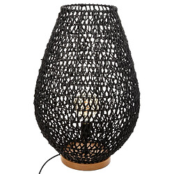 Atmosphera, Createur D'Interieur Lampe Métallique + Papier Noir H 55 ETEL