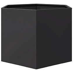 Acheter vidaXL Jardinière noir hexagone 69x60x45 cm acier