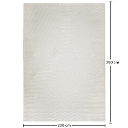 Acheter ICONIK INTERIOR Grand Tapis Design Contemporain et Moderne - Beige (290x200 cm) - Rivola Beige